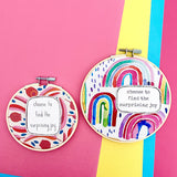 wall art . large . surprising joy . rainbow