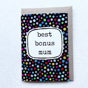 greeting card . best bonus mum
