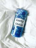 custom drink tumbler - your words, your fabric/design choice