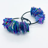 confetti earrings . small . black . ocean purple