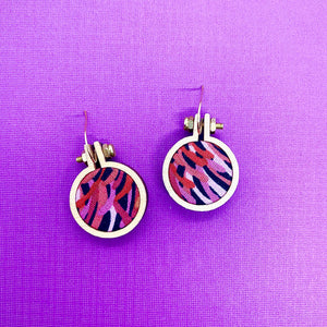 mini hoop earrings . banksia stripes .