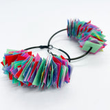 confetti earrings . medium . black . ice cream pastel