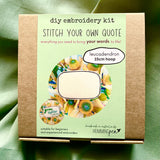 stitch your own quote . embroidery kit . leucadendron